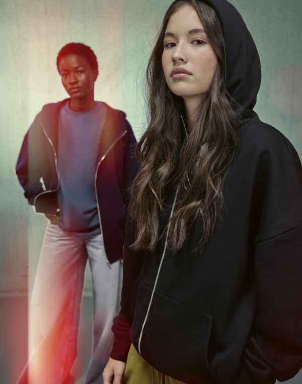 B&C Felpa con zip e cappuccio Influence Thumbnail