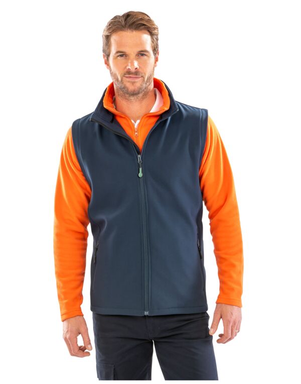 Men's Printable Softshell Bodywarmer with Recycled Fleece Inner Thumbnail