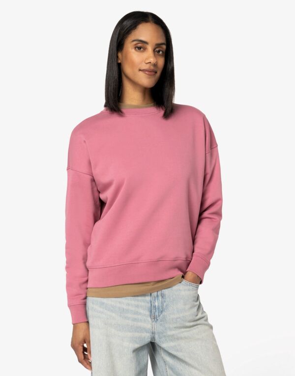 Felpa donna ecosostenibile girocollo con spalle spioventi Thumbnail