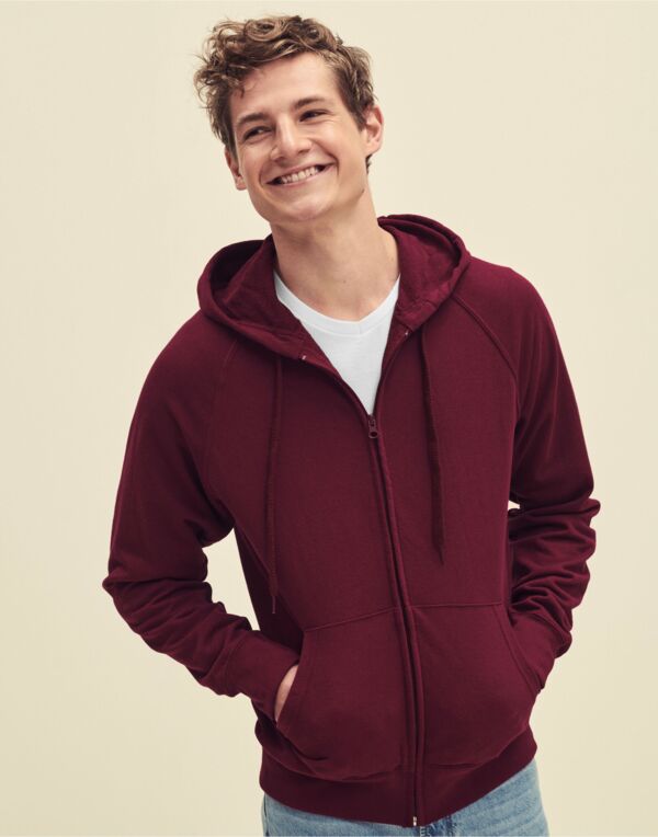 FOL Felpa leggera con zip e cappuccio Thumbnail